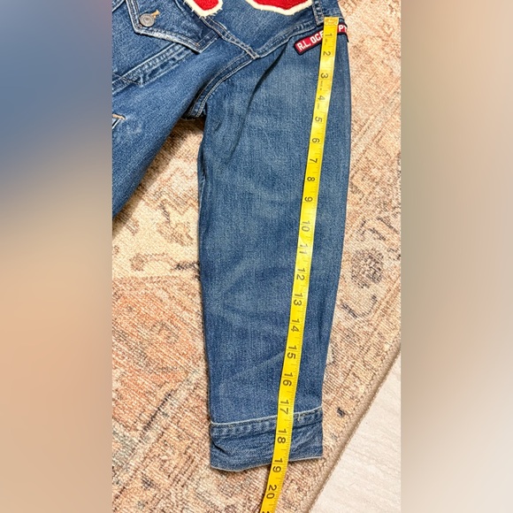 Polo by Ralph Lauren Blue Jean Jacket with Colorful Patches - Picture 13 of 15